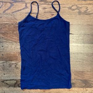 Blue spaghetti strap tank top camisole